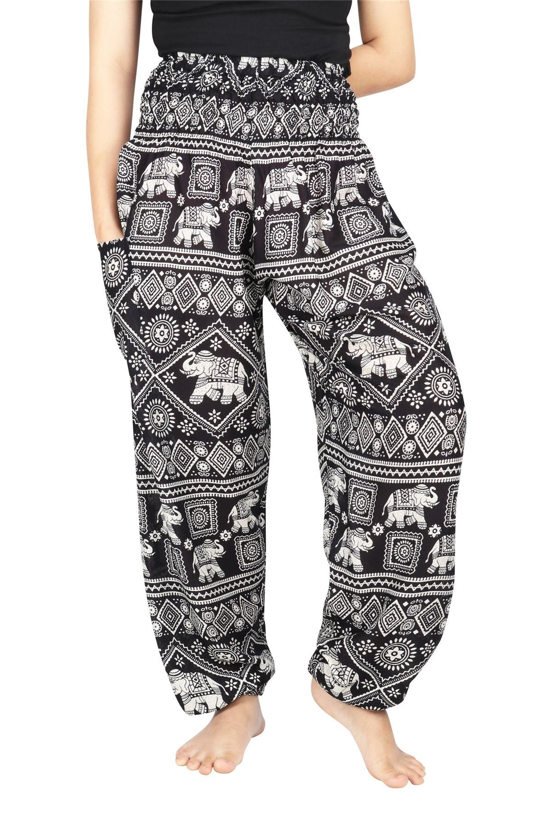 Lofbaz Damen Haremshose Festival Boho Outfit Yogahose Sommerhose Leicht Pumphose Hippie Hose Kleidun