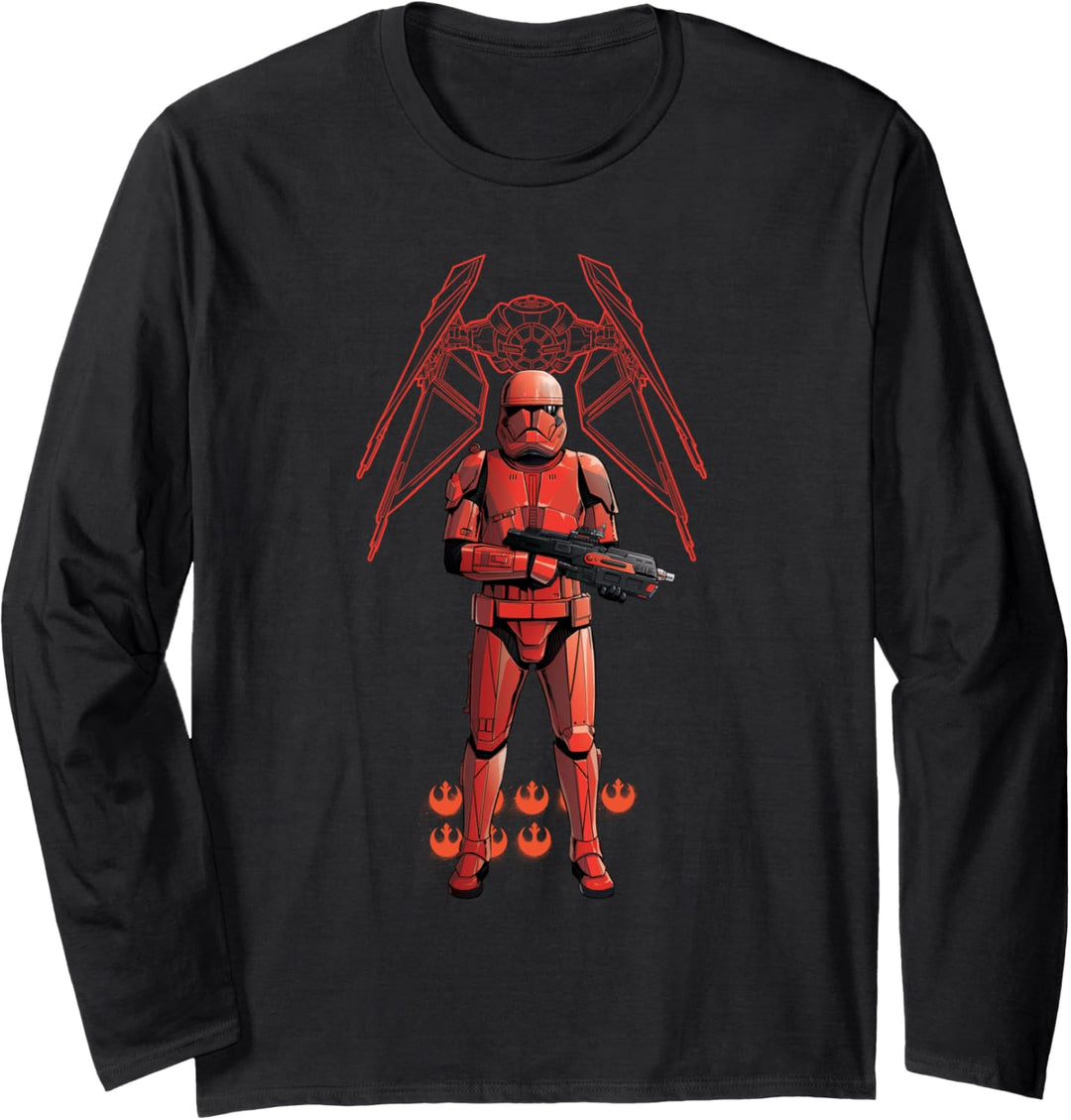 Star Wars Rise of Skywalker Red Trooper First Order Langarmshirt