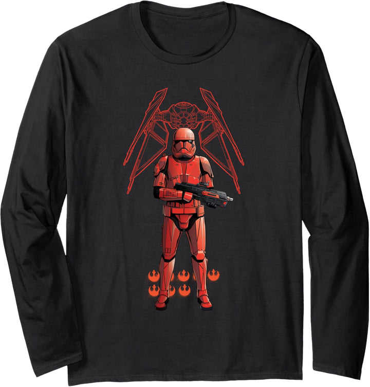 Star Wars Rise of Skywalker Red Trooper First Order Langarmshirt