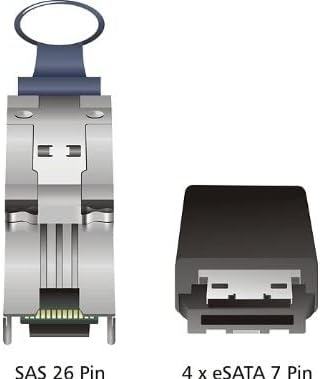 DELOCK Cable SAS Mini 26PIN to 4X ESATA (SFF 8088-4X ESATA) 1M Cable DE SATA