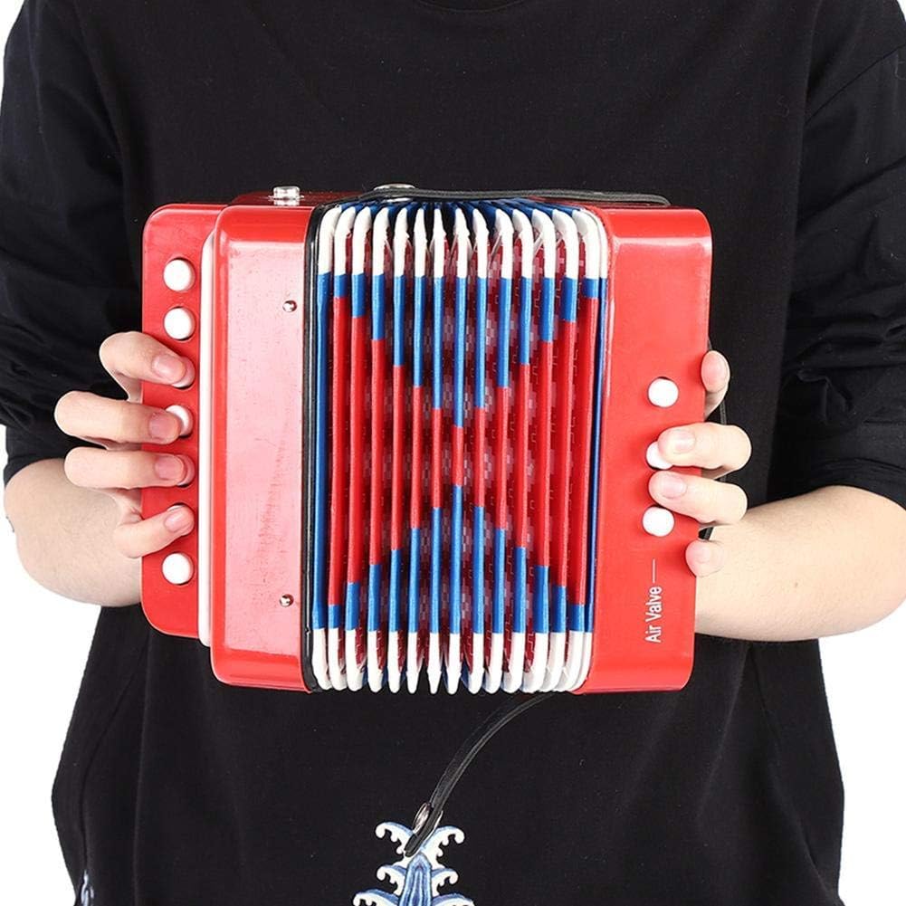 Mini Akkordeon, 7 Tasten Akkordeon Spielzeug Musikinstrument Spielzeug Klavier Akkordeon Instrument