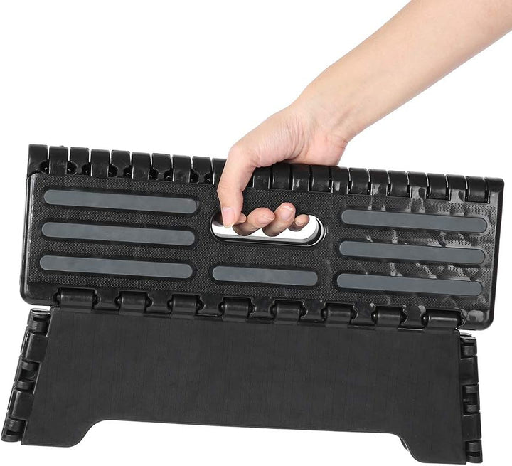 Dioche Tritthocker Klappbarer Tritthocker, tragbarer Tritthocker für oben Auto/Bad, Schwarz, 38 x 21