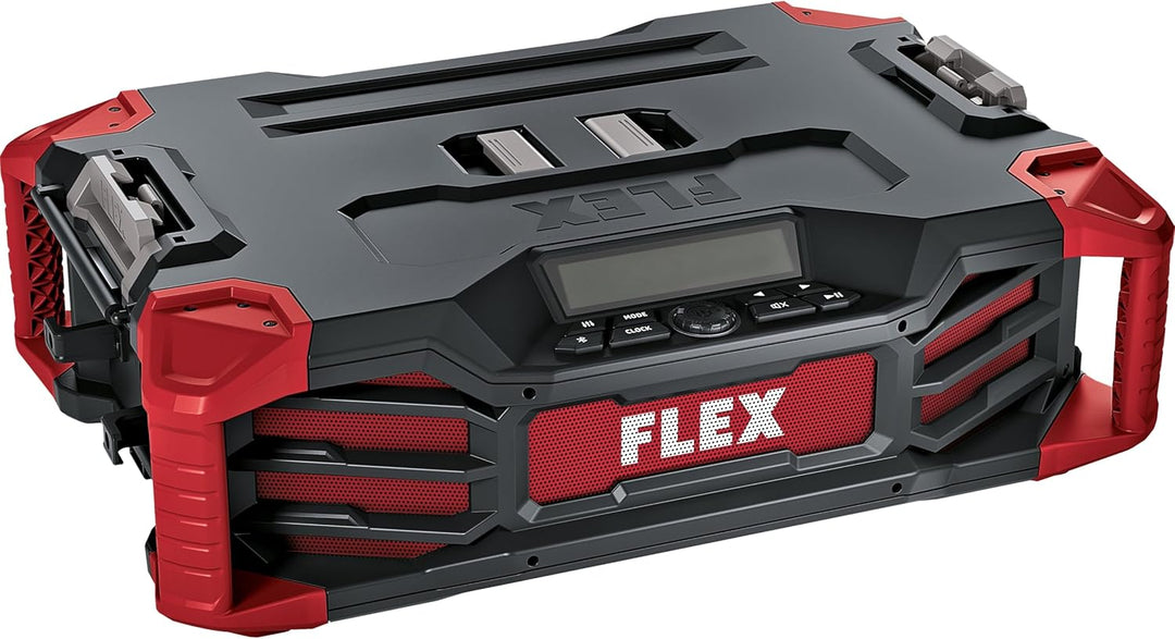 Flex Digitales Akku-Baustellenradio 12/18 V RD SP 12/18/230 (DAB+, mit 6 Lautsprechern, mit Akku-Kap