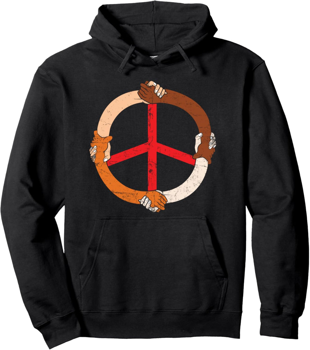 Einheit, Gleichheit, Friedenszeichen, Hand in Hand haltend Pullover Hoodie