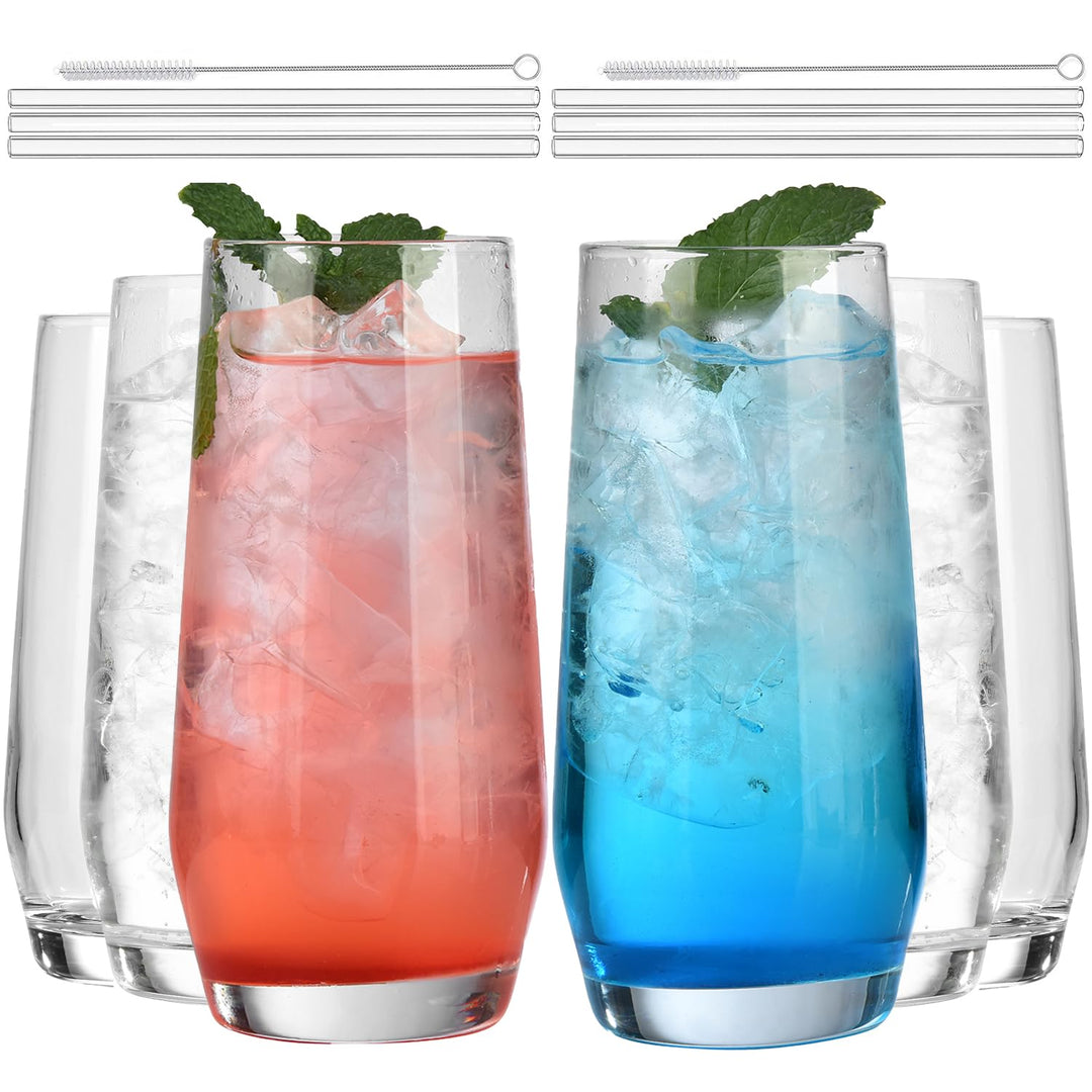 ALINK Cocktail Gläser 6er Set, Bier Glas, Wassergläser,Longdrinkgläser,Trinkgläser, Eiskaffee Gläser