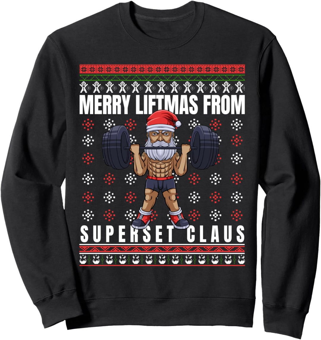 Merry Liftmas Von Superset Claus Fitness Weihnachten Sport Sweatshirt