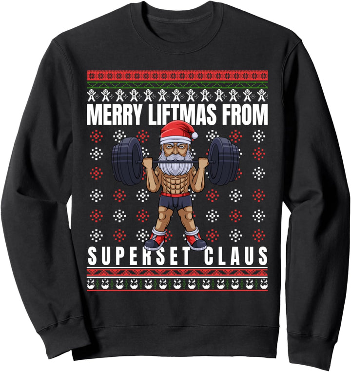 Merry Liftmas Von Superset Claus Fitness Weihnachten Sport Sweatshirt