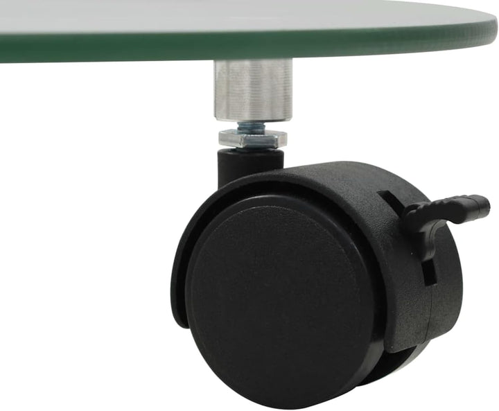360° Drehbare Pflanzenrollen - Stabile Gehärtetes Glas Ständer für Topfpflanzen, 28 cm Durchmesser,