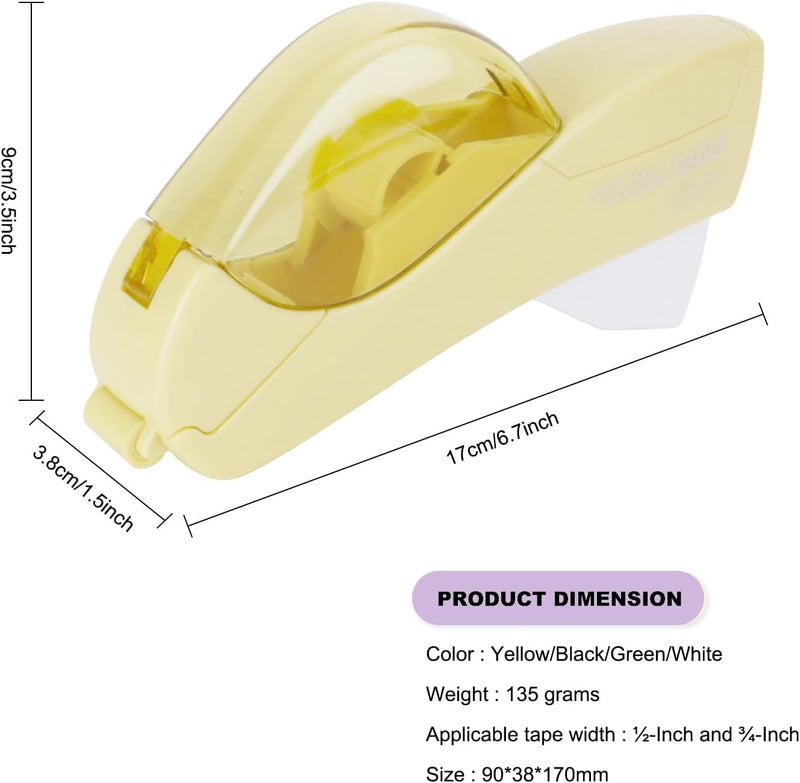 Eagle Automatische Band Dispenser und Band Gun mit 1 Rolle 1/2 Zoll (12mm) und 1 Rolle 3/4inch (19mm