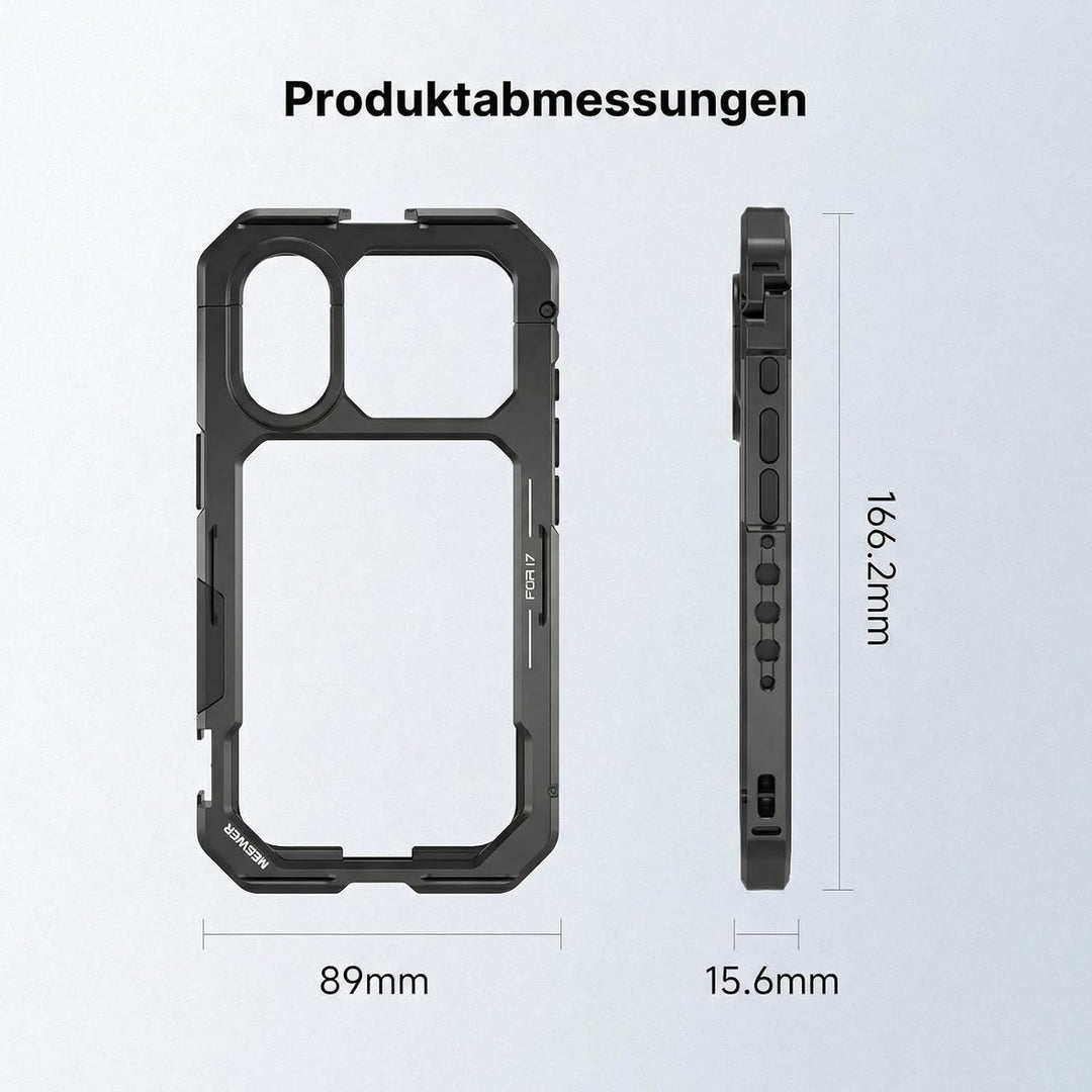 NEEWER Phone Käfig Cage Schnellwechsel Video Rig Handy Stabilisator kompatibel mit iPhone 17, mit 67