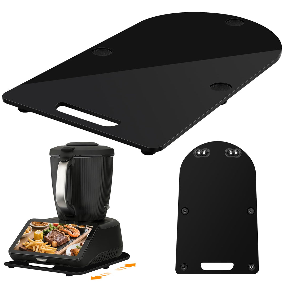 Gleitbrett für Thermomix TM7 Leicht Gleitendes Acryl Rollbrett Zubehör mit 360° rollen Stahlkugeln u
