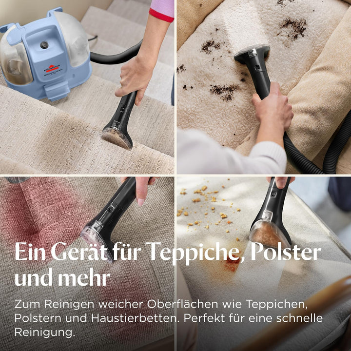 BISSELL SpotClean Mini Polsterreiniger Gerät mit Kabel, Tragbarer Teppichreiniger, Ideal für schnell