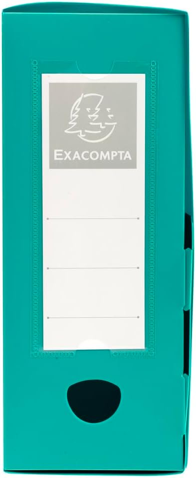 Exacompta 59933E Packung (mit 10 Archivboxen aus PP, mit Druckknopf, Rücken 100mm, DIN A4, mit Rücke