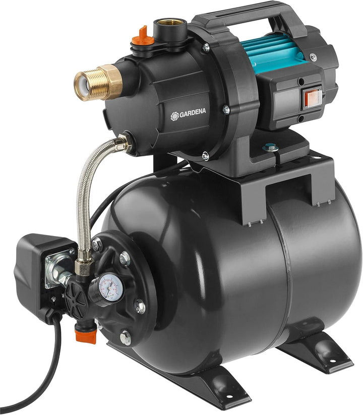 Gardena Hauswasserwerk 3700/4: Pumpe zur Hauswasserversorgung mit 19l Tank &amp; Güde 94460 Schmutzfilte