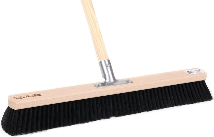 BawiTec Profi Saalbesen Grossraumbesen Kunsthaar-Borsten mit stabilem Stiel schwarz-weich (Breite 10