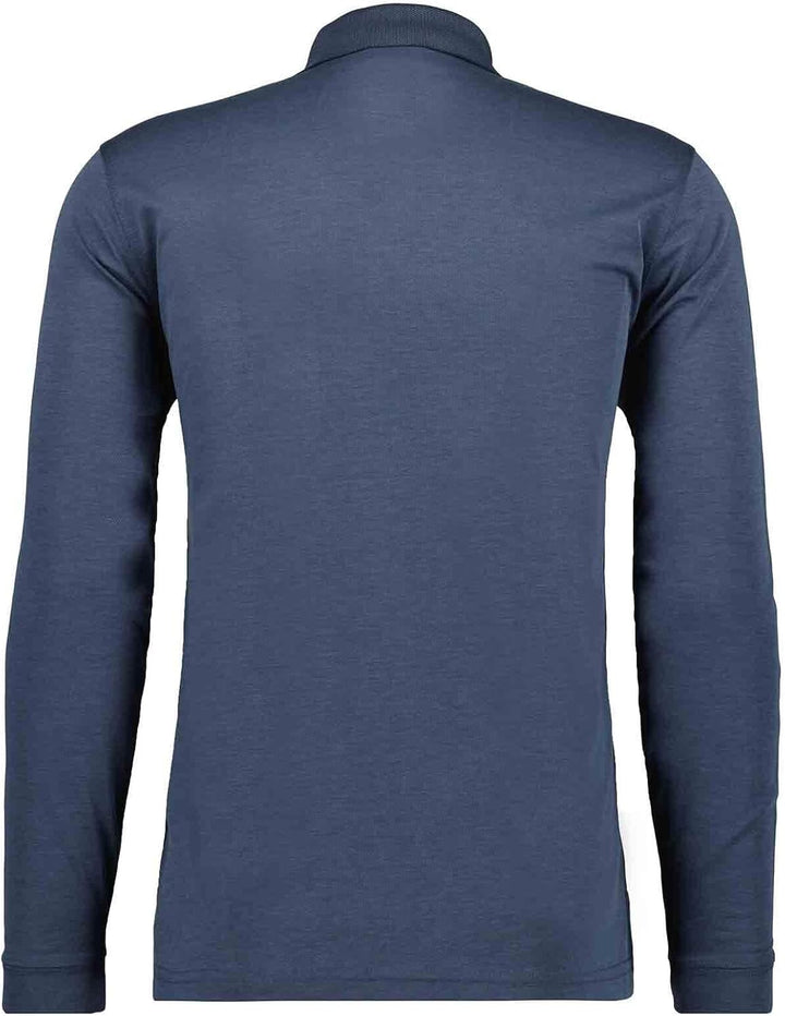 RAGMAN Herren Softknit-Polo mit Brusttasche, Langarm S Azur, S Azur