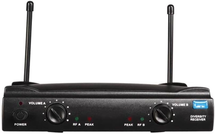 HQ-Power UHF -Mikrofon, drahtlos, 2 Kanäle, 2 Mikrofone, 863,05 MHz + 854,00 MHz