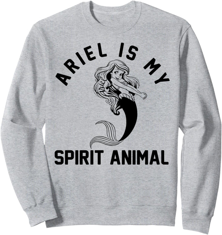 Disney The Little Mermaid Ariel Is My Spirit Animal Slogan Sweatshirt