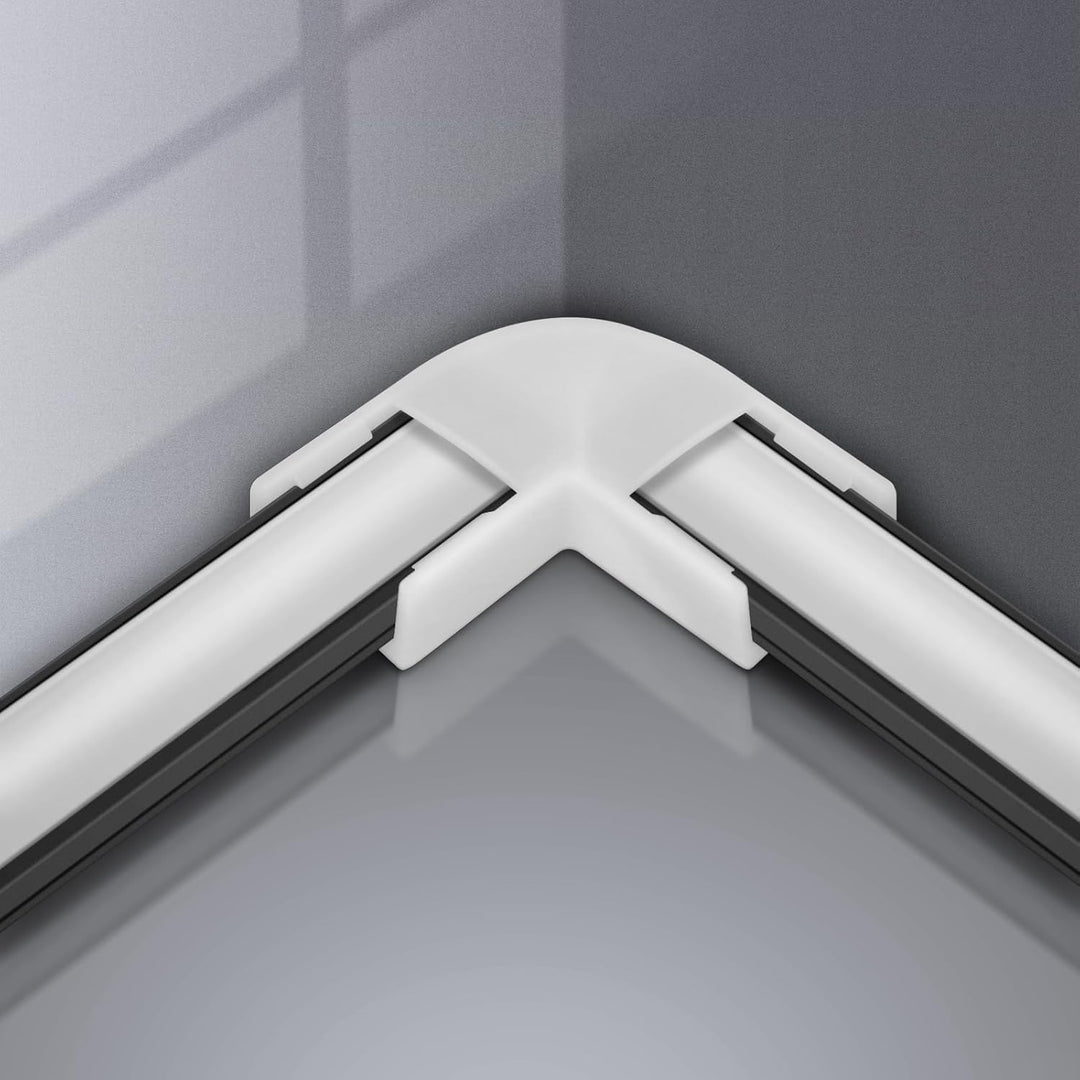 HOMMAND LED-Aluminiumprofil, 10 x 1 m, U-Form, Set mit Diffusor, Eckverbinder, Klebstoff, Endkappen