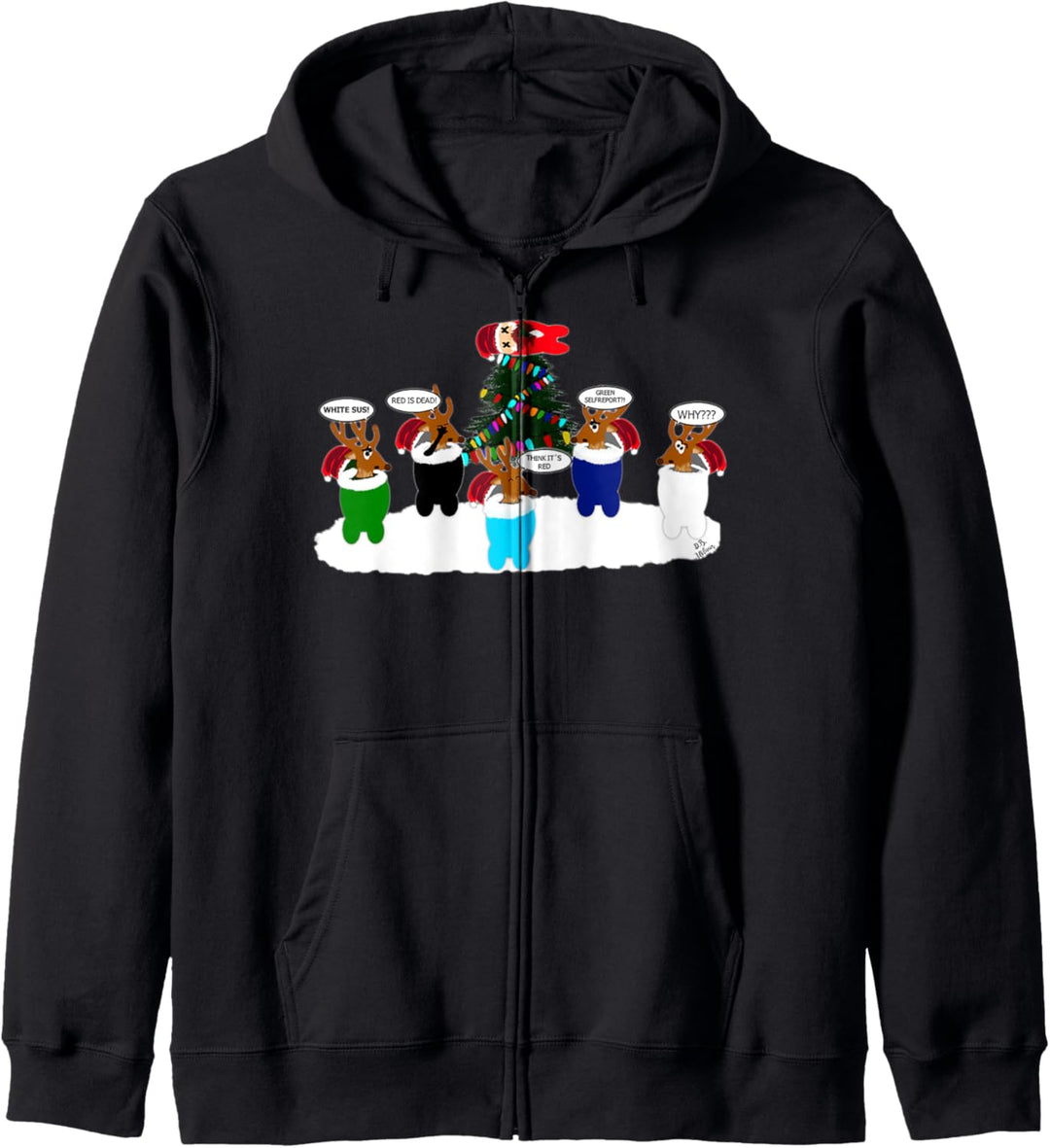 gamer Weihnachtspulli Rentier hässliches Weihnachts Kapuzenjacke