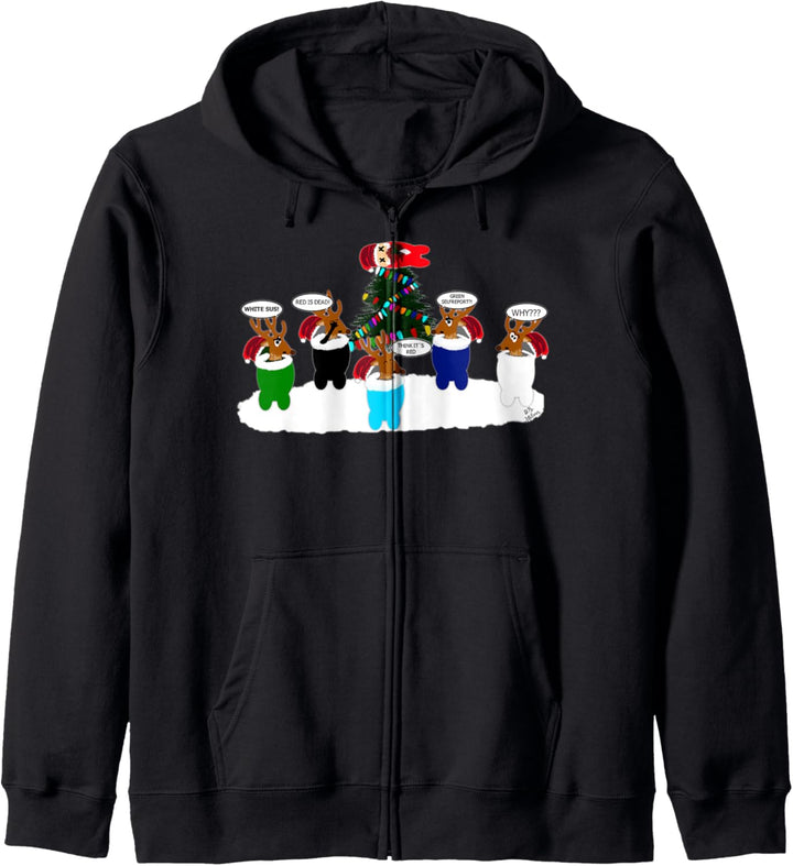 gamer Weihnachtspulli Rentier hässliches Weihnachts Kapuzenjacke