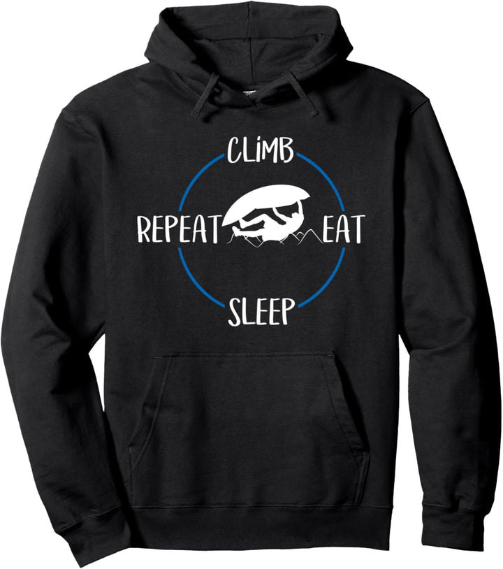 Climb Eat Sleep Repeat Geschenk Für Kletterer Pullover Hoodie