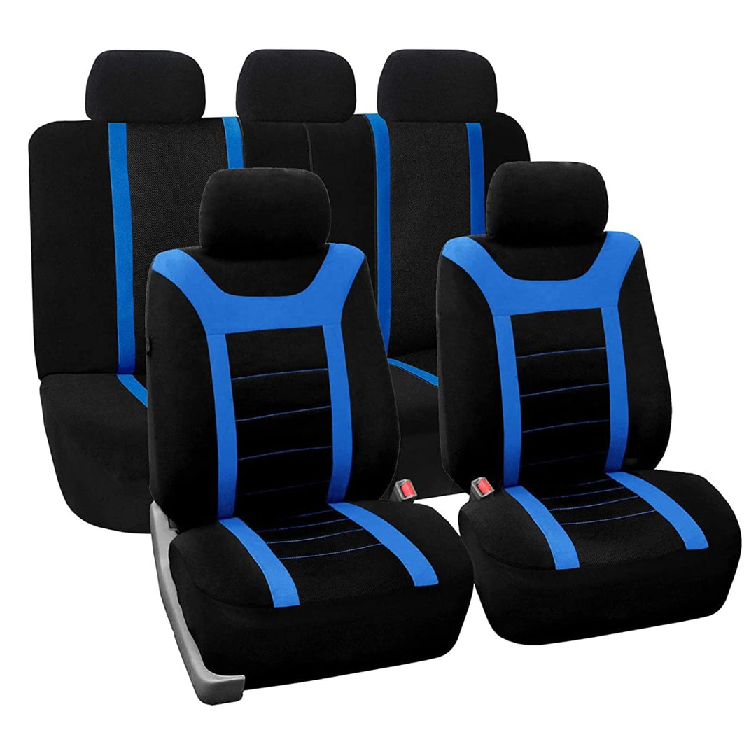 Akhan SB203 - Qualität Auto Sitzbezug Sitzbezüge Schonbezüge Schonbezug mit Seitenairbag Schwarz/Bla