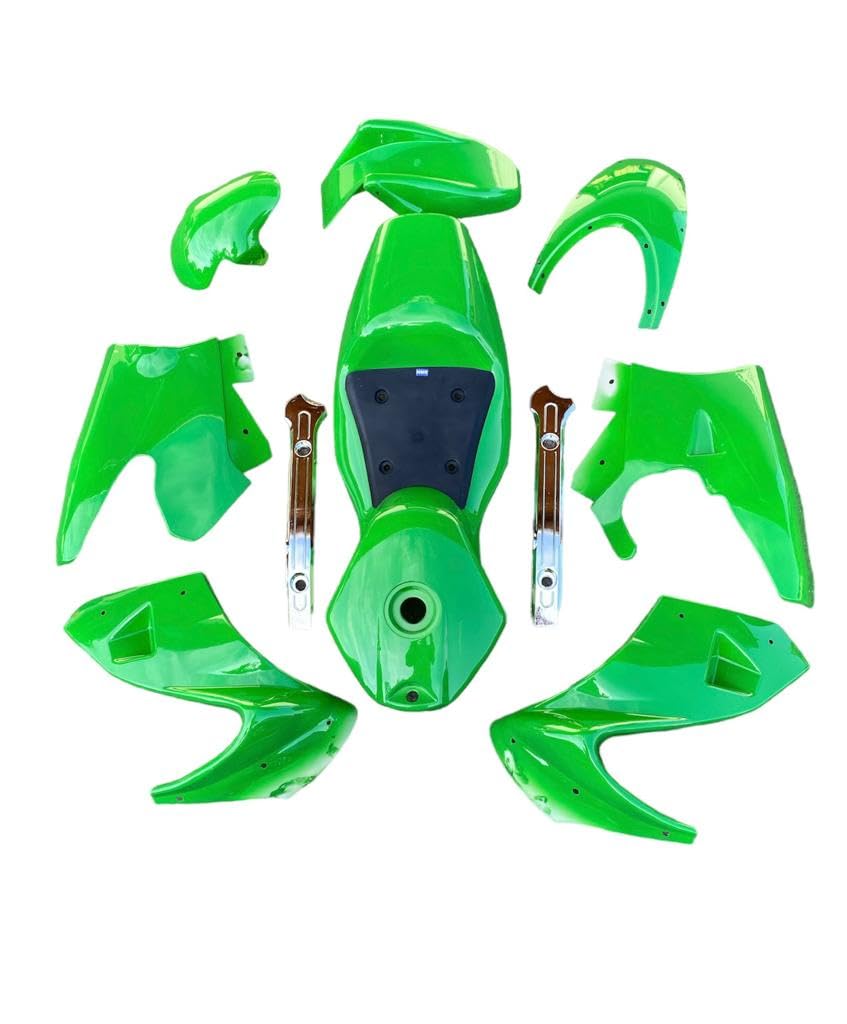 HMParts Verkleidungs Set mit Sitzbank komplett grün KAWA Style Pocket Bike