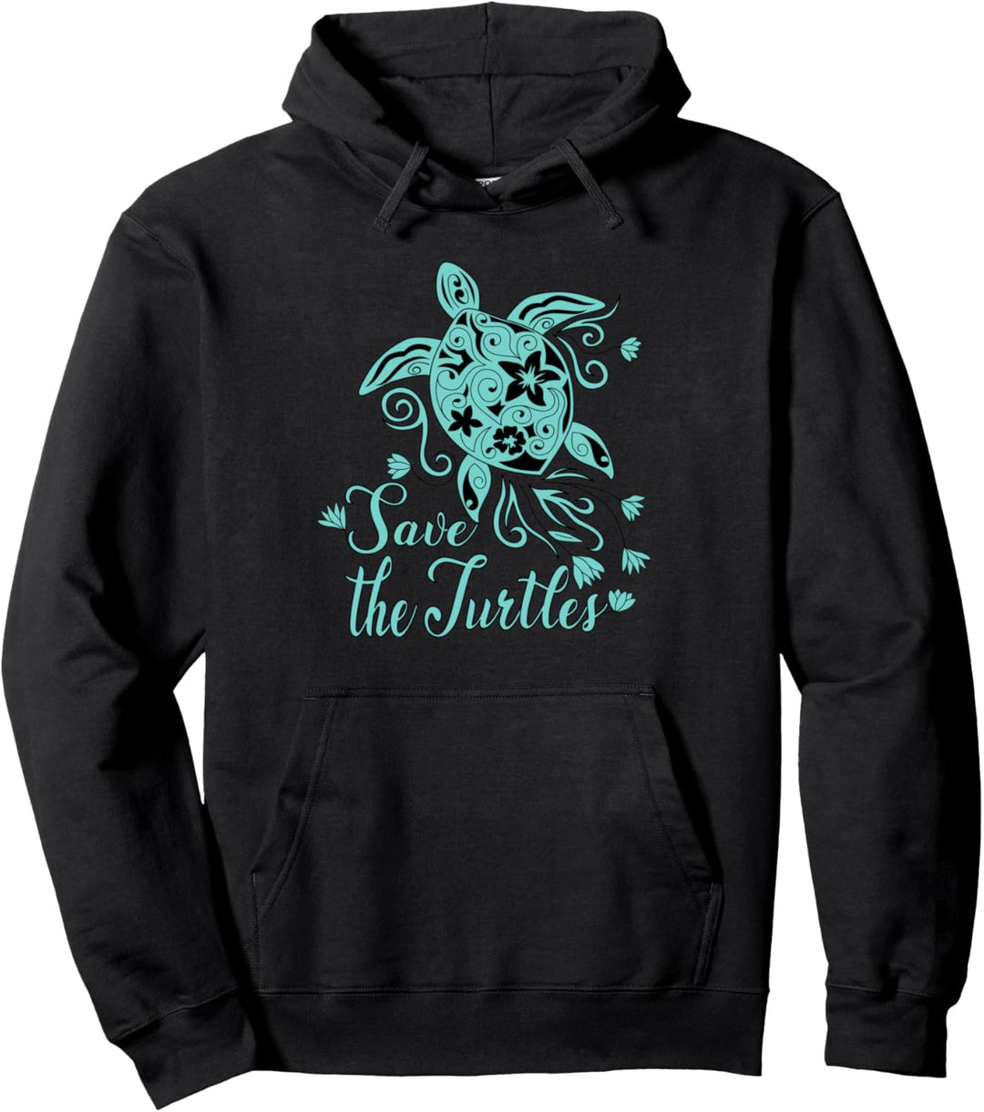 Save the Turtles Wasserschildkröte Panzer Ozean Strand Meer Pullover Hoodie