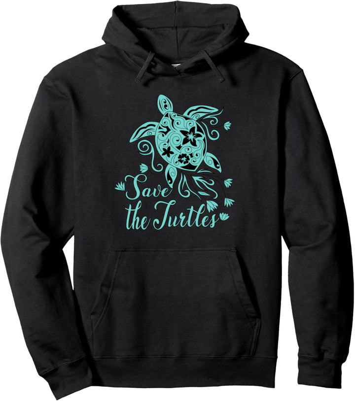 Save the Turtles Wasserschildkröte Panzer Ozean Strand Meer Pullover Hoodie