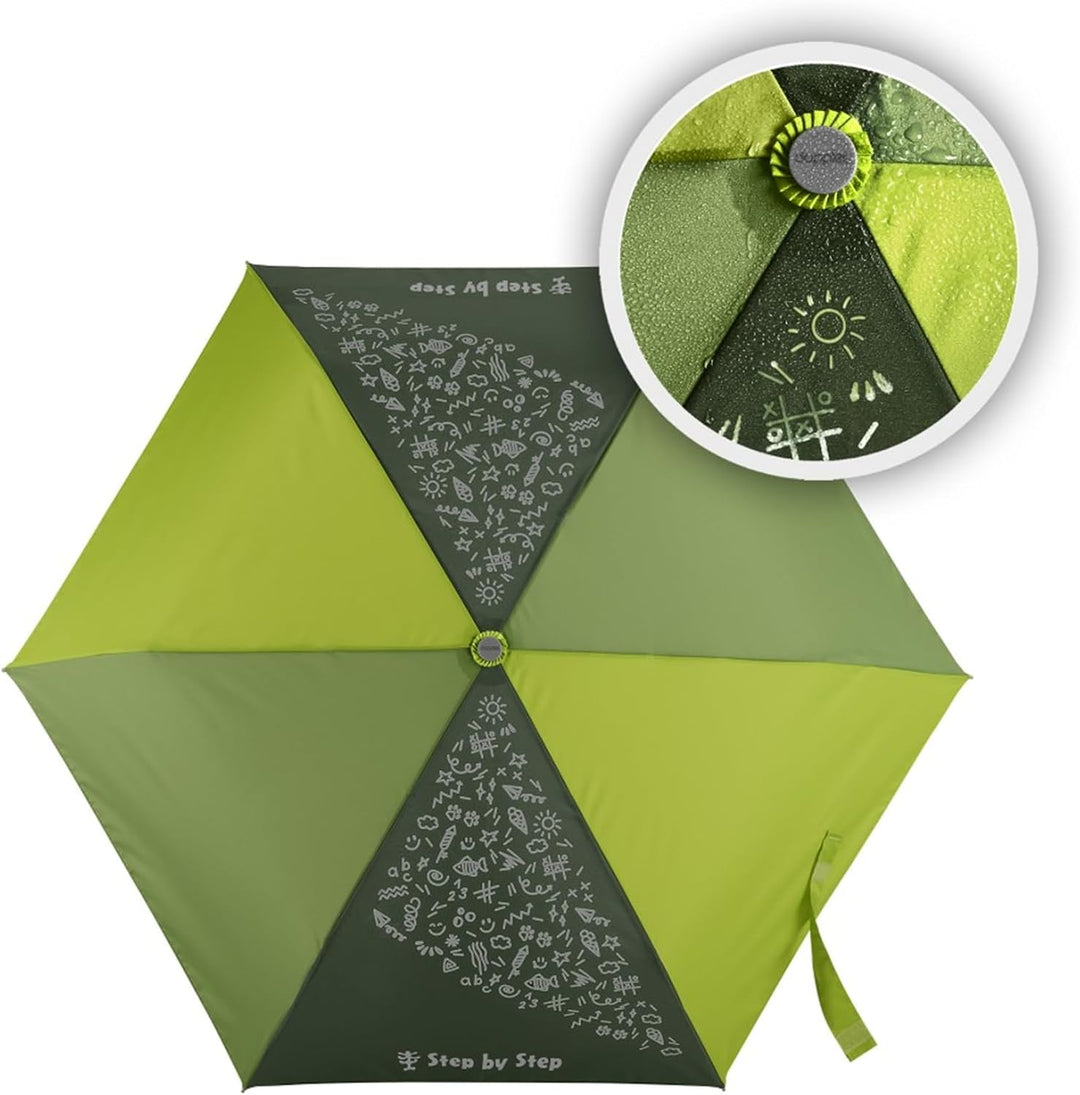 Step by Step Regenschirm, Magic Rain Effect, Doppler für Kinder, inkl. Farbwechsel, Tasche und Hands