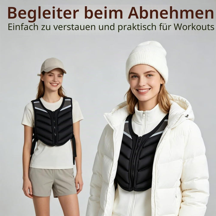 Abahub Gewichtsweste 10lb Herren Damen mit Reissverschluss Gewichtsweste mit reflektierendem Streife