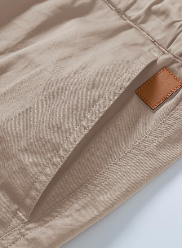 Elegancity Kurze Hosen Herren Cargo Shorts Sommer Freizeithose Kurze Elastische Taille Chino Shorts