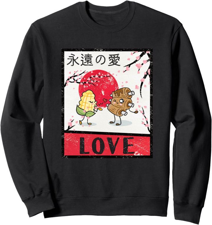 Niedlich Kawaii Essen Grill BBQ I Japanisch Anime Manga Fan Sweatshirt