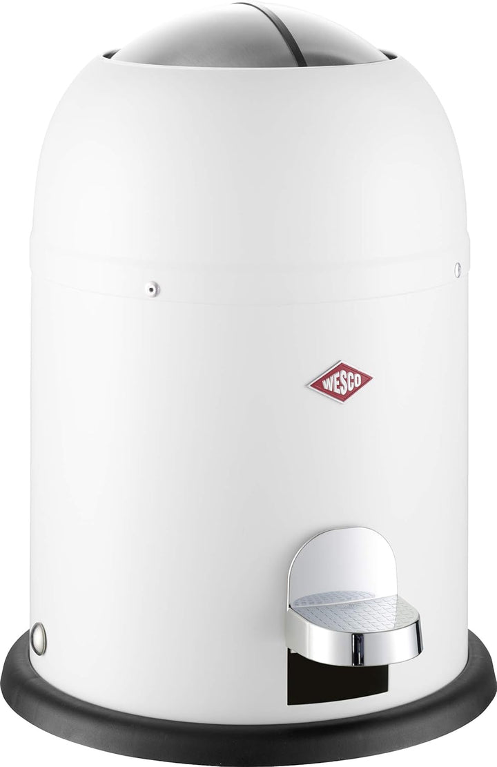 WESCO Mini Master Abfalleimer 6 L, Weiss Matt, Weiß Matt