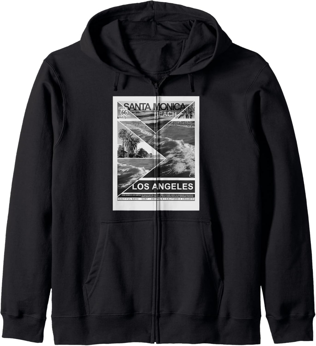 Los Angeles California Dreaming, Santa Monica Beach Palms Kapuzenjacke