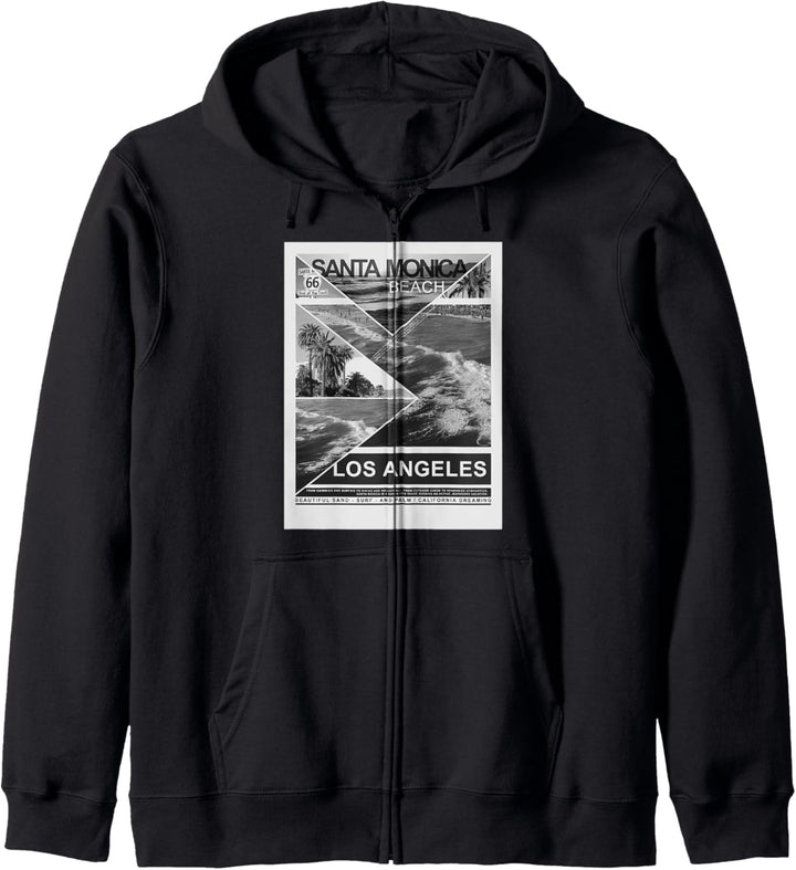 Los Angeles California Dreaming, Santa Monica Beach Palms Kapuzenjacke