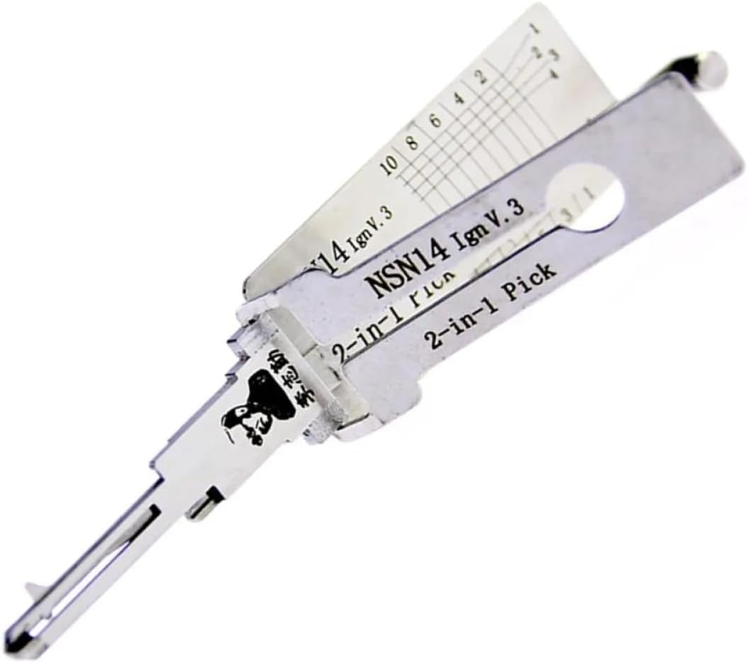RLOKK NSN14 2 in 1 Dietrich und Decoder, Autoschlüsselleser, Auto Lock Pick, Professionelle Schlosse