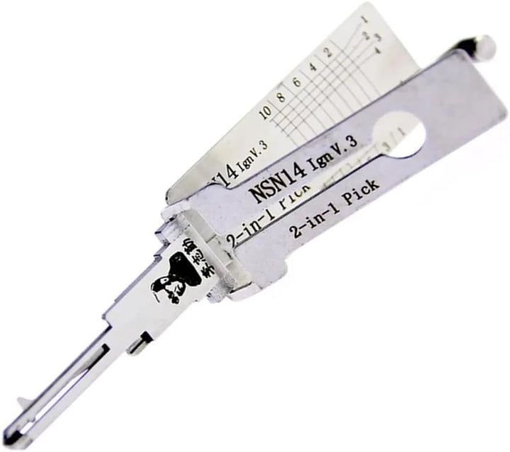 RLOKK NSN14 2 in 1 Dietrich und Decoder, Autoschlüsselleser, Auto Lock Pick, Professionelle Schlosse