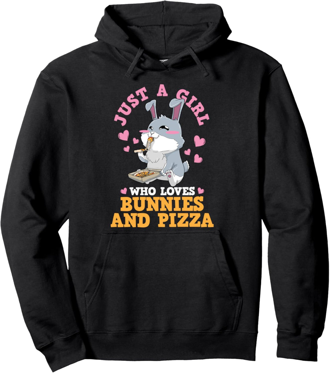 Hase Kaninchen Pizza Kawaii Pullover Hoodie