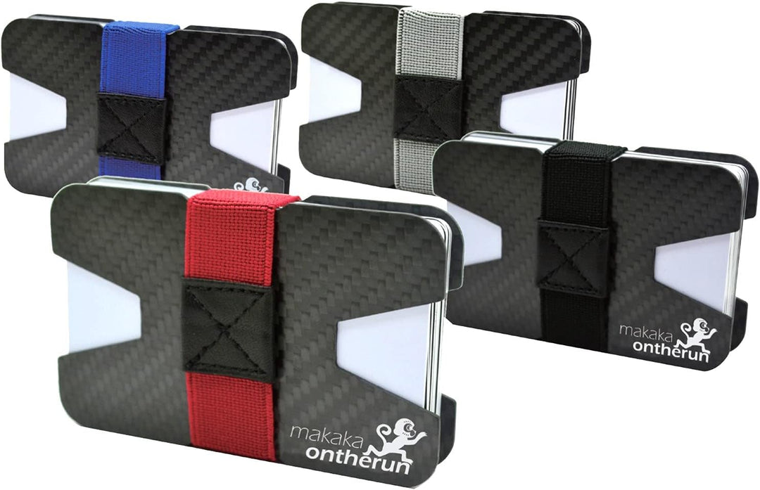 MakakaOnTheRun Slim Wallet Herren Carbon Visitenkartenetui: Herren Kreditkartenetui, Kartenetui & Mi