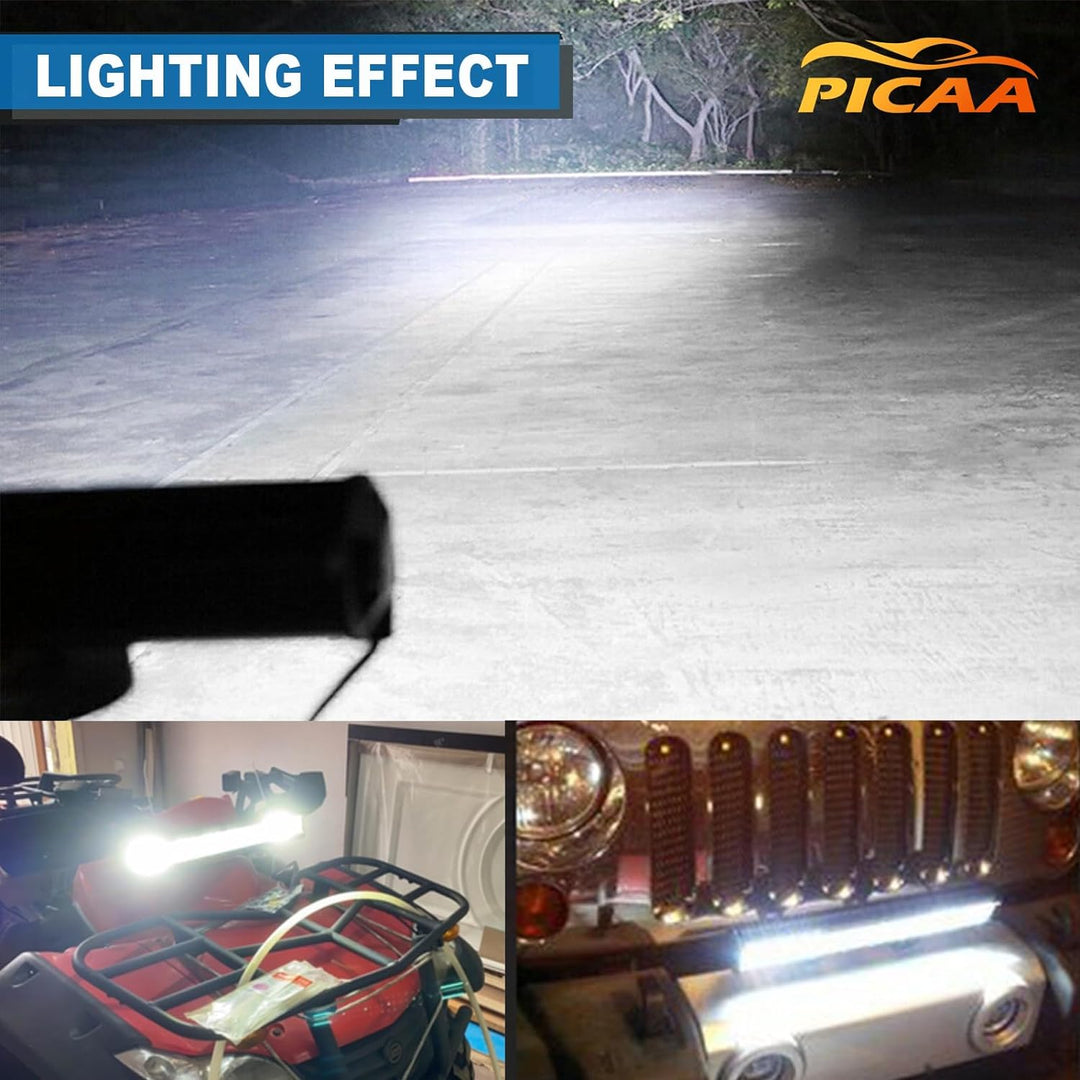 PICAA 324W 23 Zoll LED Lightbar Tri-Reihe LED Lichtbalken Arbeitsscheinwerfer 12V 6000K Wasserdicht
