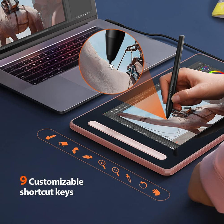 XPPen Artist 13 2 Gen. Grafiktablett, 13,3 Zoll Stift Display, 127% sRGB Farbraum, X3 Smart-Chip Sti
