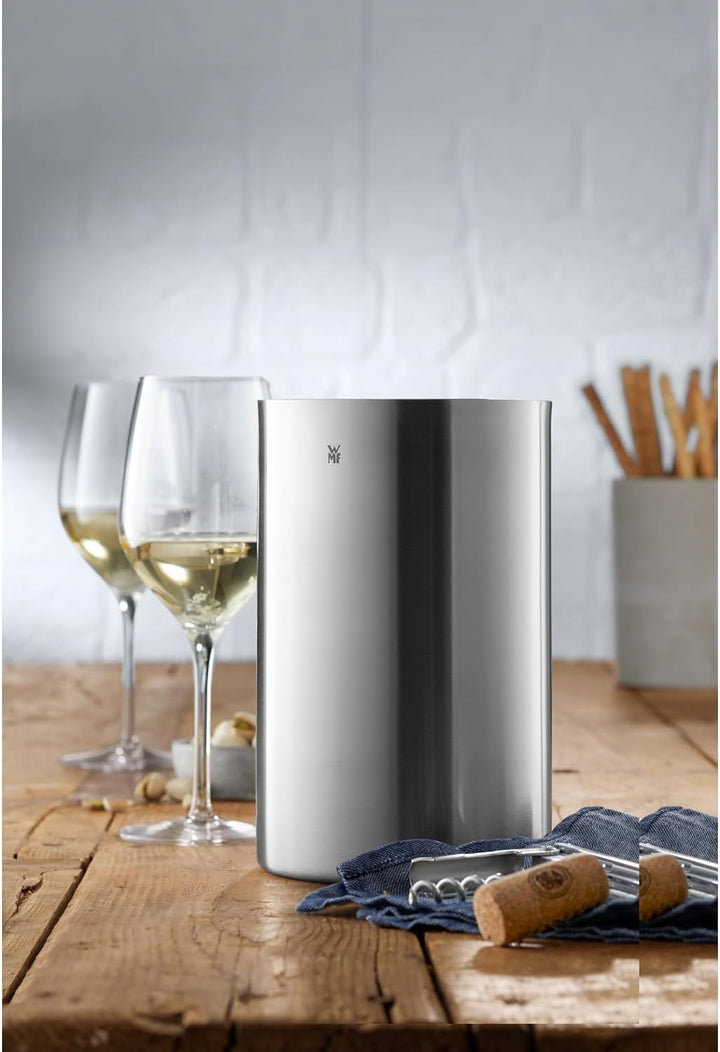 WMF Clever&More Sekt-Weinkühler Edelstahl 19,5 cm, Flaschenkühler doppelwandig, hält länger kühl, Se