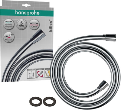 hansgrohe Duschset mit wassersparendem Duschkopf Croma 100, Sparduschkopf, 4 Strahlarten + hansgrohe