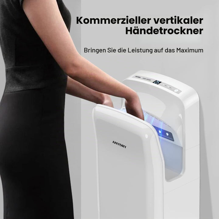 anydry 2005H Händetrockner, Kommerzieller elektrischer Händetrockner, mit HEPA-Filter, Super Powerfu