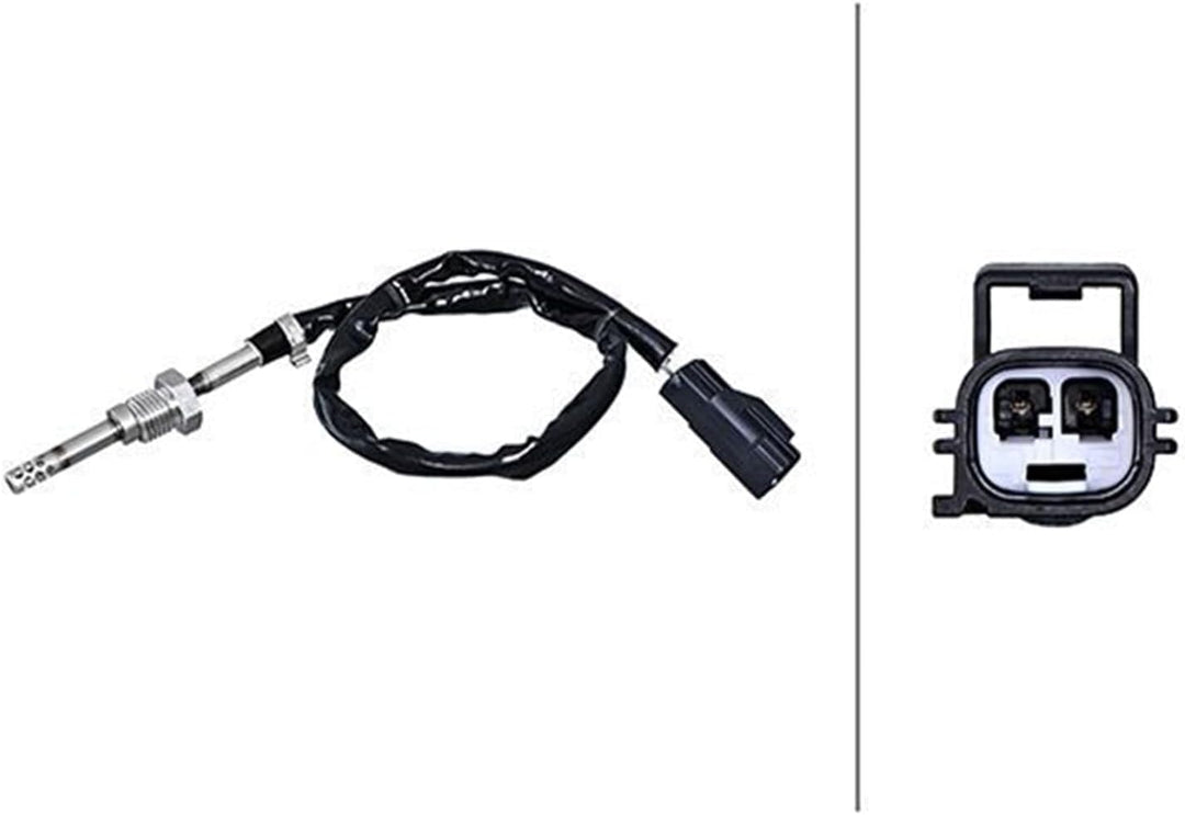 HELLA 6PT 010 376-401 Sensor, Abgastemperatur - 2-polig - geschraubt - Kabel: 390mm