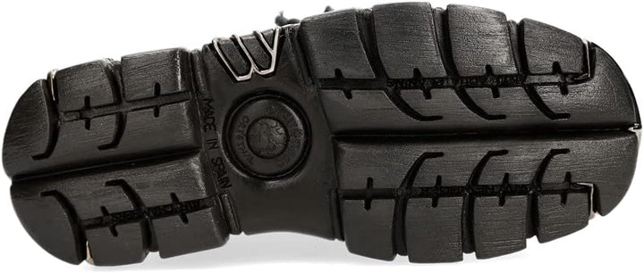 New Rock 106 Stiefeletten für Herren, Schwarz, mit Plattform und Verzierungen, Metallic, Urban Black