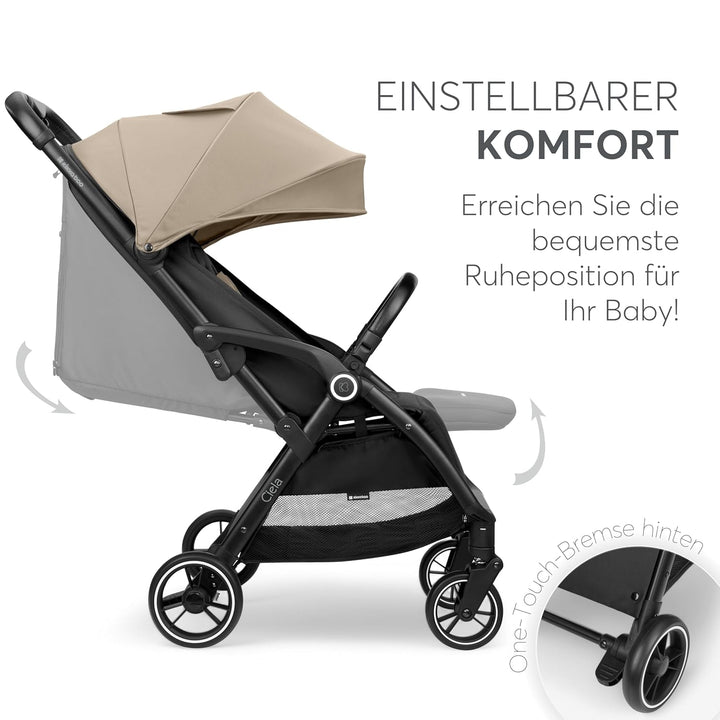 KikkaBoo Buggy Kinderwagen Reisebuggy CIELA, Bis 22 kg, Leicht (7,1 kg), One-Hand-Faltbar, Atmungsak