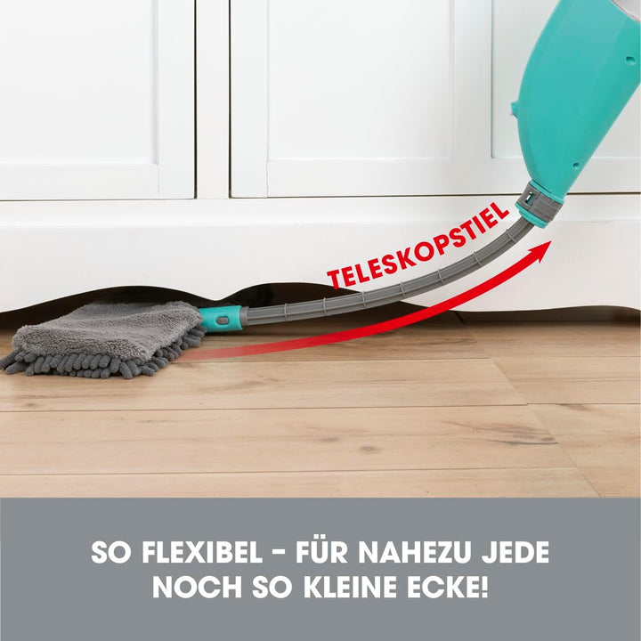 CLEANmaxx Spray-Mopp mit Wendefunktion | Bodenwischer mit Sprühfunktion & flexiblem Teleskopstiel |